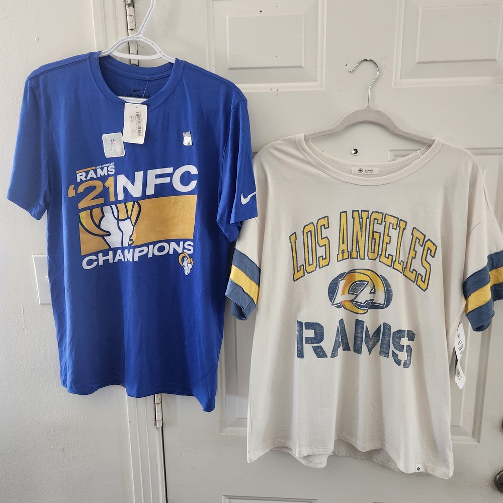Nike Los Angeles Rams Blue and White T-Shirts Bundle Deal!